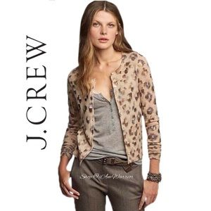 J Crew Animal Cardigan Sweater